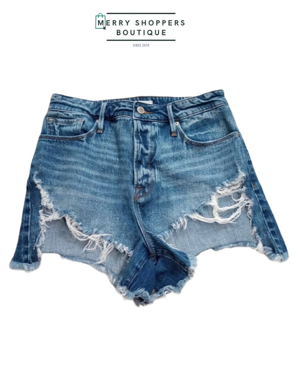 Good American Good Bombshell Denim Shorts